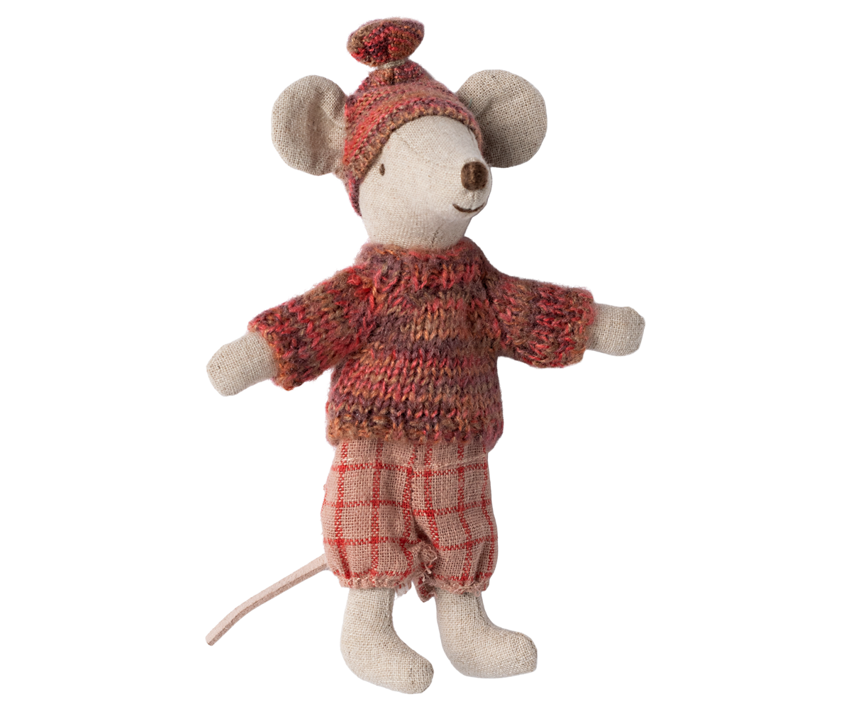 Maileg Big Sister Winter Mouse with Ski Set