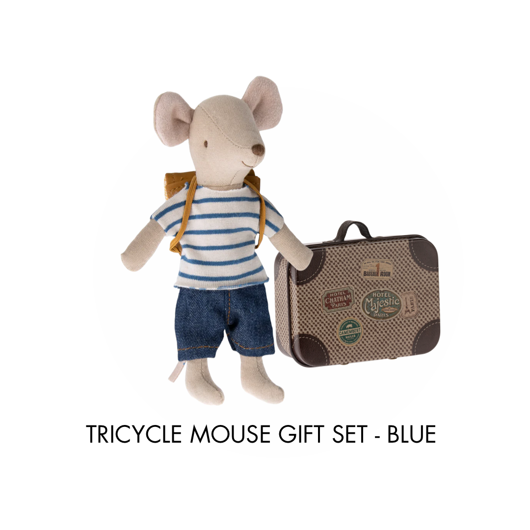 Maileg Tricycle Gift Set, Blue