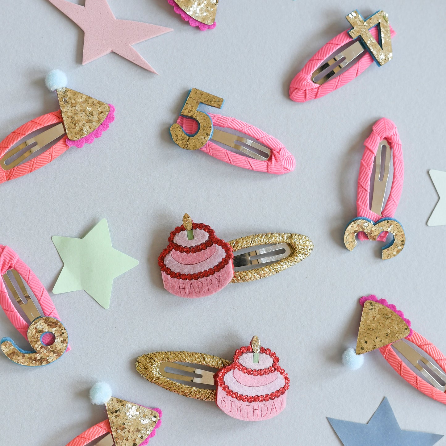 Rockahula Birthday Glitter Clips - Age 4