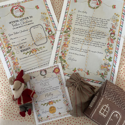 Personalised Christmas Stationery: Santa Letter, Certificate and Maileg Santa