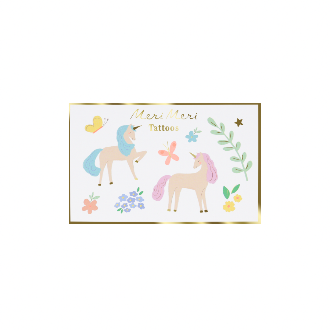 Meri Meri Unicorn Temporary Tattoos