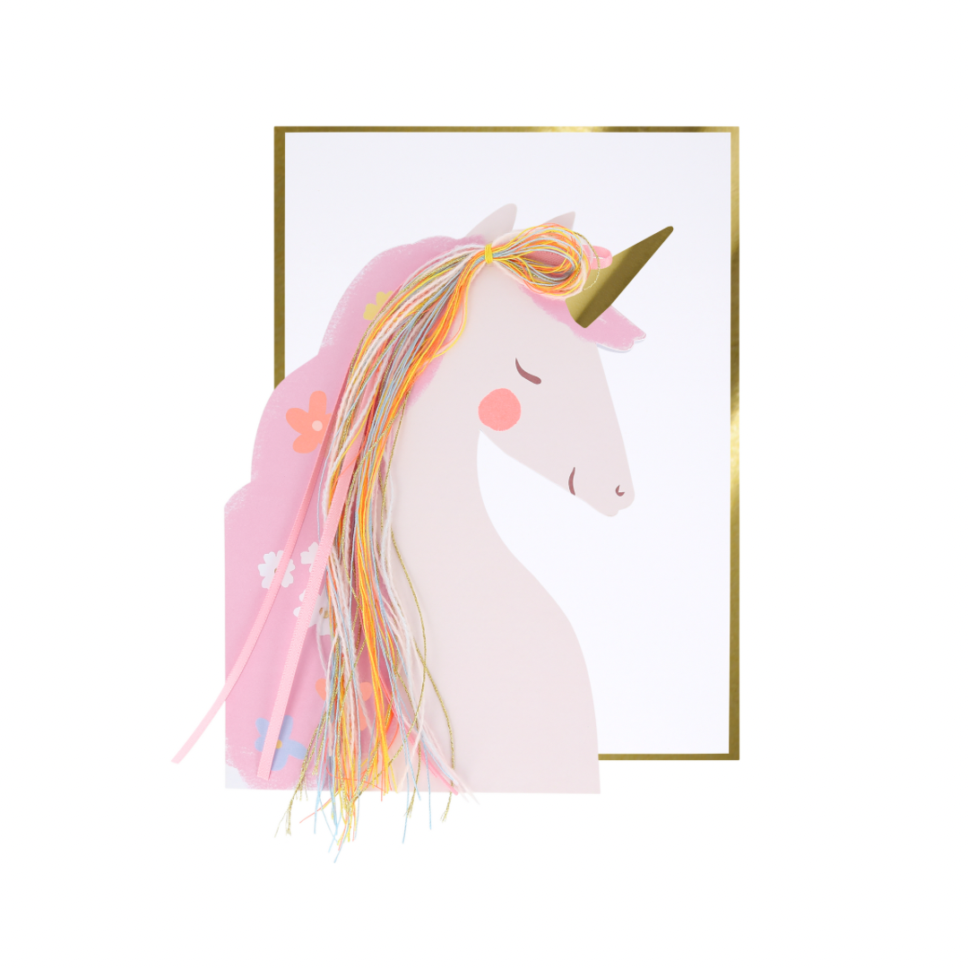 Meri Meri Unicorn Birthday Card