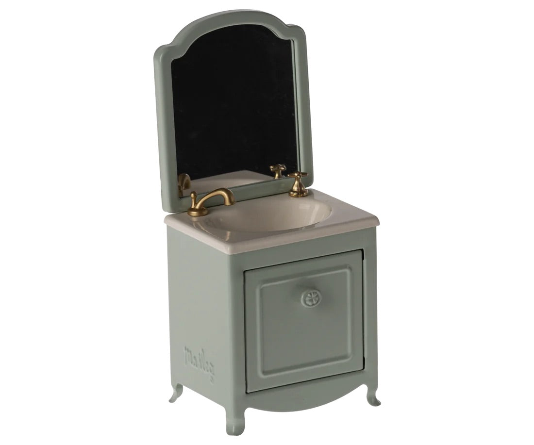 Maileg Mouse Sink Dresser with mirror, Mint