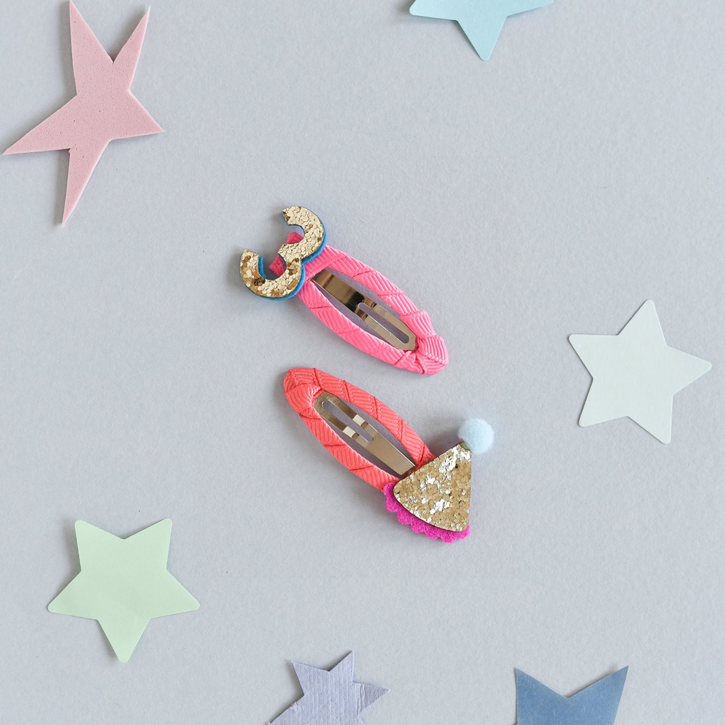 Rockahula Birthday Glitter Clips - Age 3