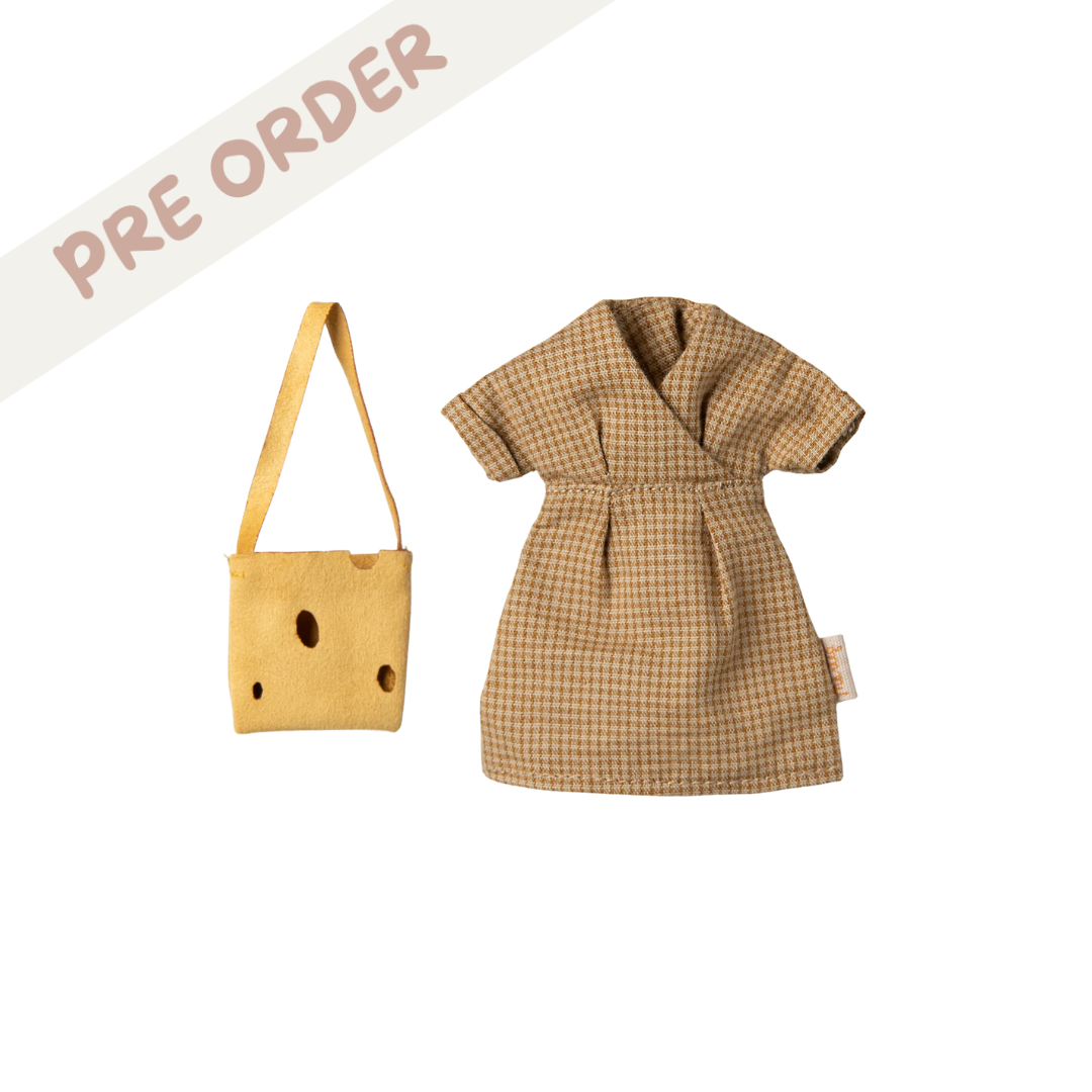 Maileg Dress and bag, Mum mouse