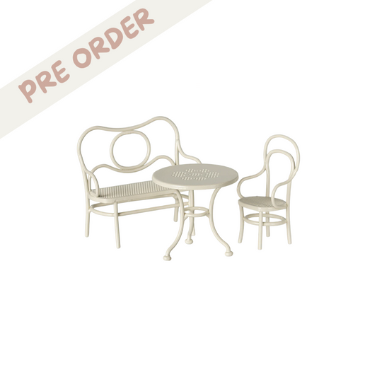 Maileg Café set, Mouse, Small - Off white