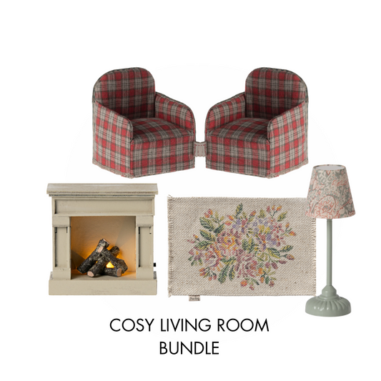 Maileg Cosy Living Room Chair Bundle, Red