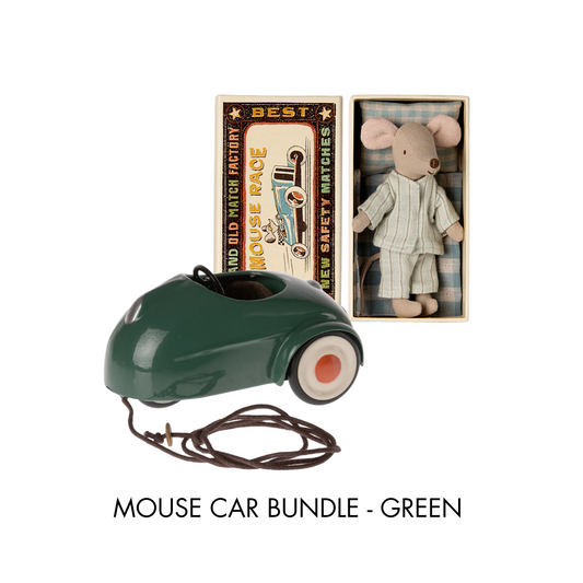 Maileg Mouse Car Bundle, Green