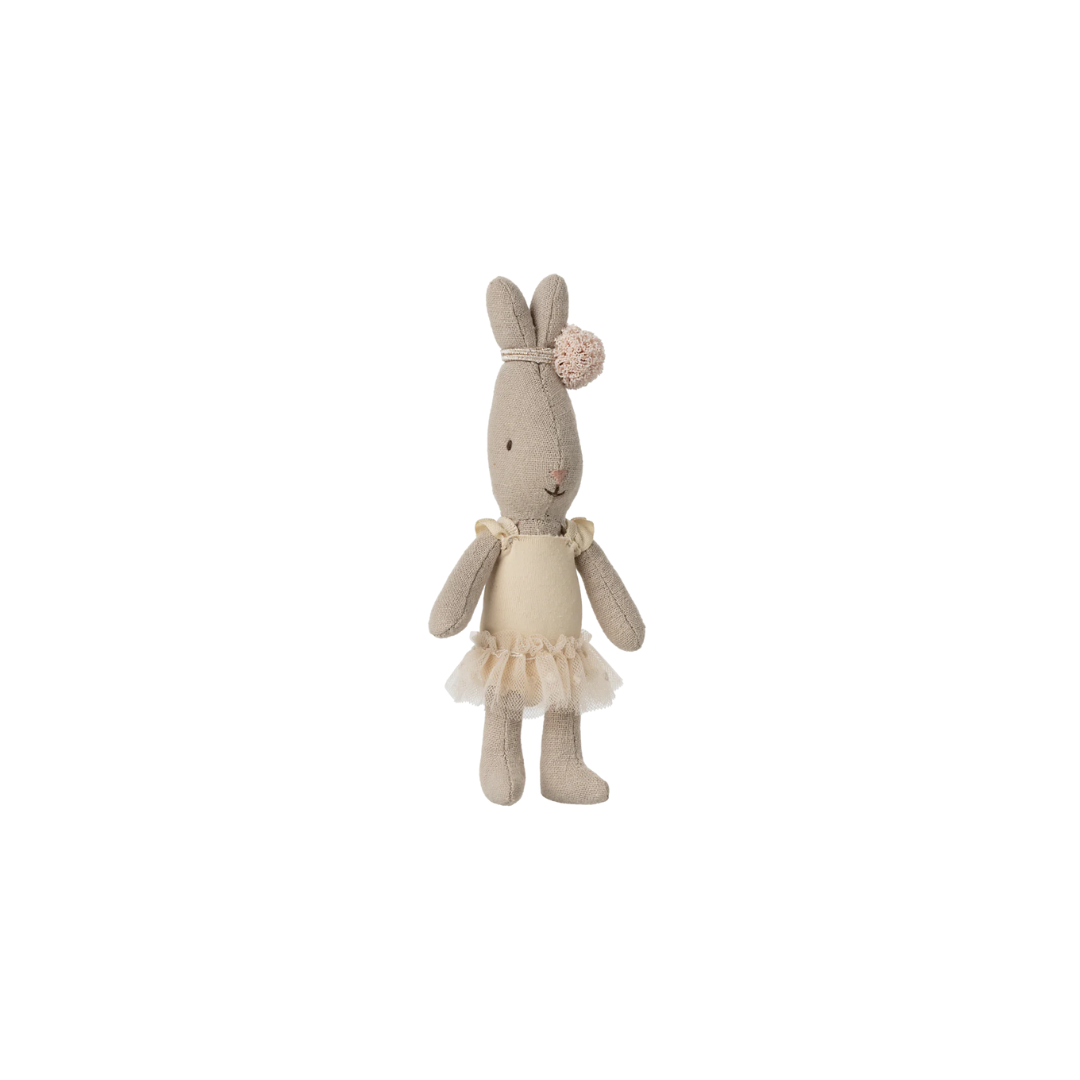 Maileg Rabbit, Micro - Ballet suit and skirt cream