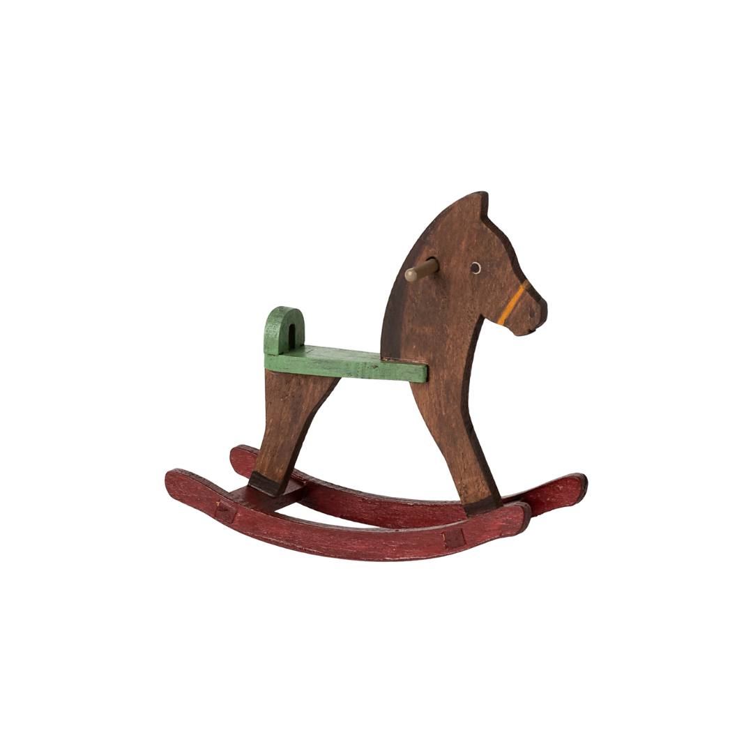 Maileg Rocking horse, Mouse - Dark brown - Maileg SS25 