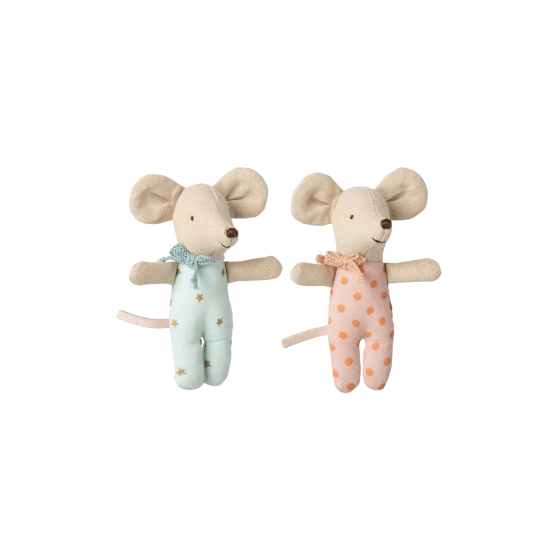 Maileg Baby Twin Mice, boy and girl mice, from Maileg SS25 collection