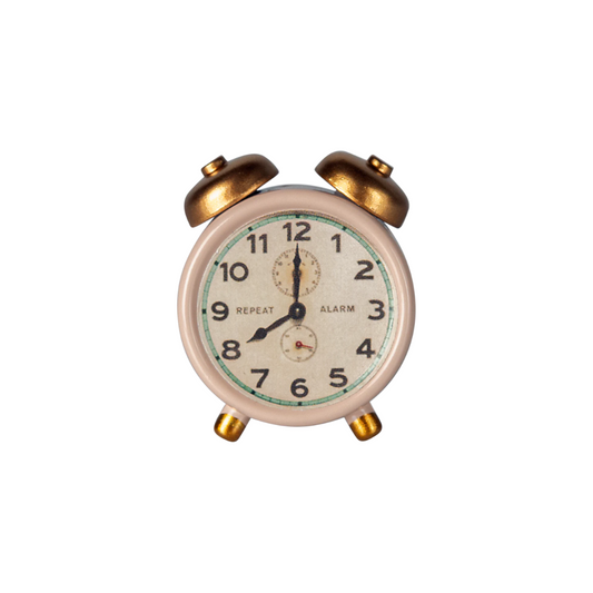 Maileg Alarm clock for Maileg Mouse in powder pink, from Maileg SS25 collection