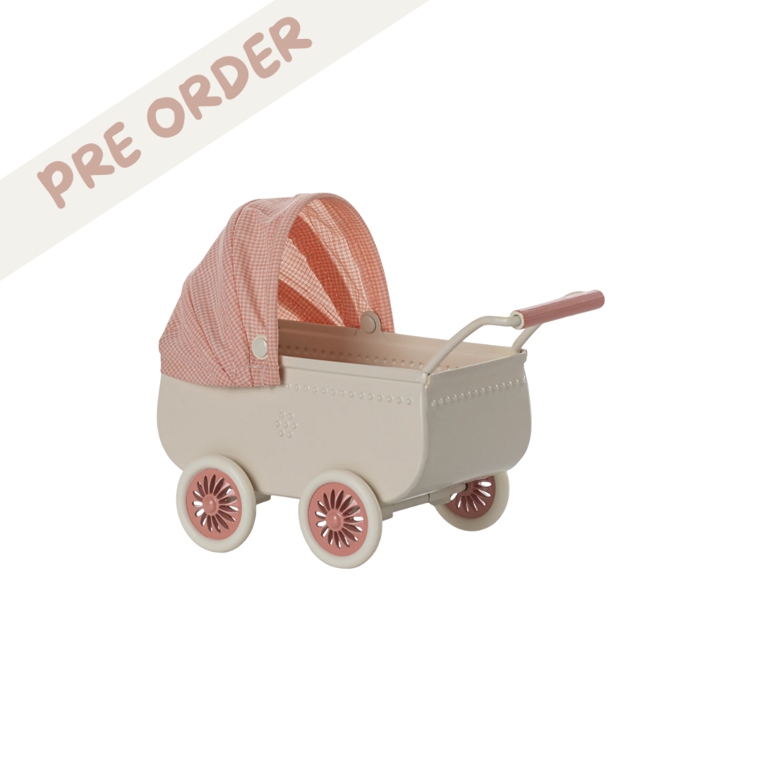 Maileg Mouse Pram - Coral: Vintage Pram for Baby Mice | Maileg nursery ...