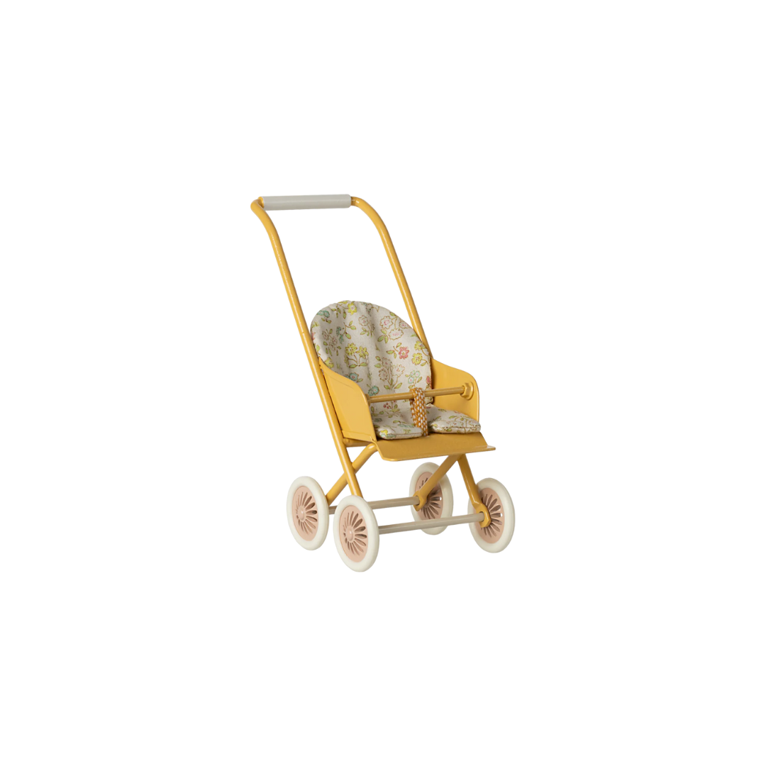 Maileg Stroller, Micro - Yellow