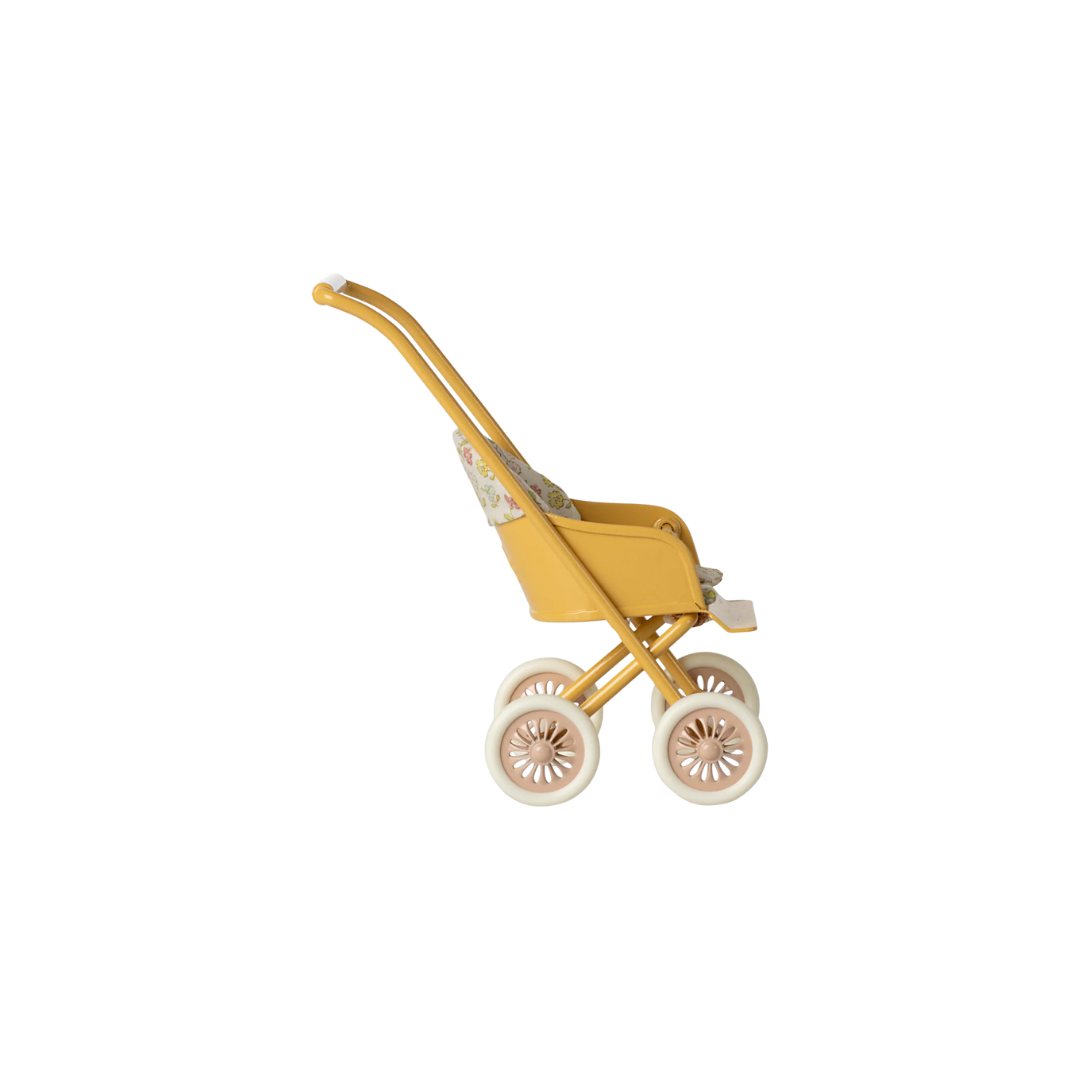 Maileg Stroller, Micro - Yellow