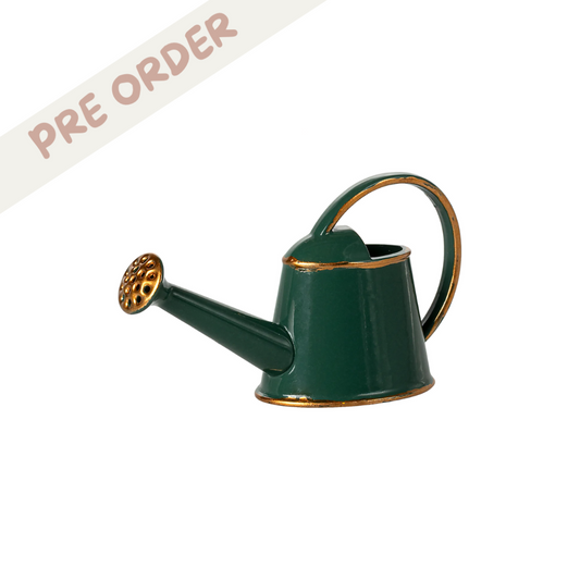 Maileg miniature water can in dark green for maileg mice, from Maileg SS25 collection.