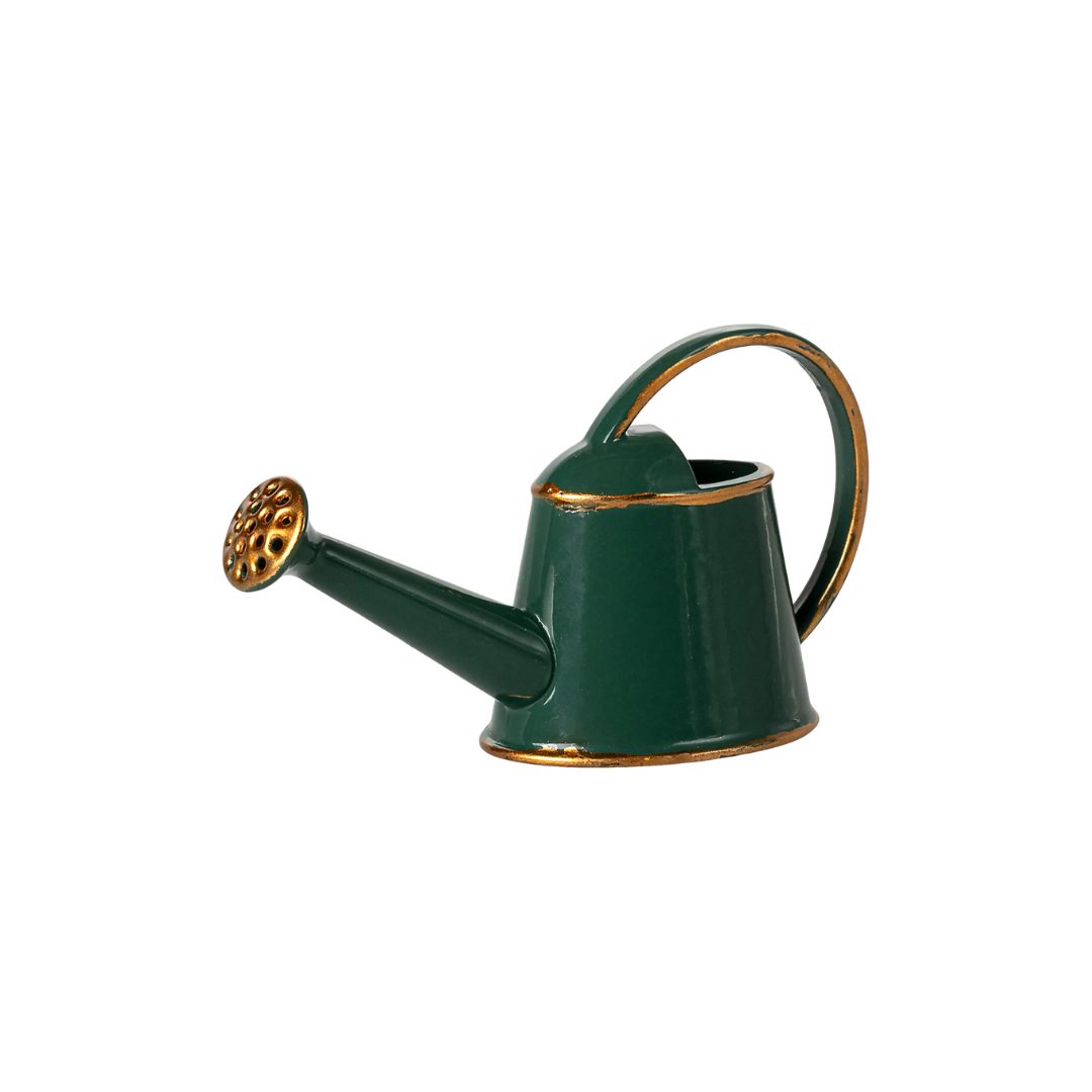 Maileg miniature water can in dark green for maileg mice, from Maileg SS25 collection.