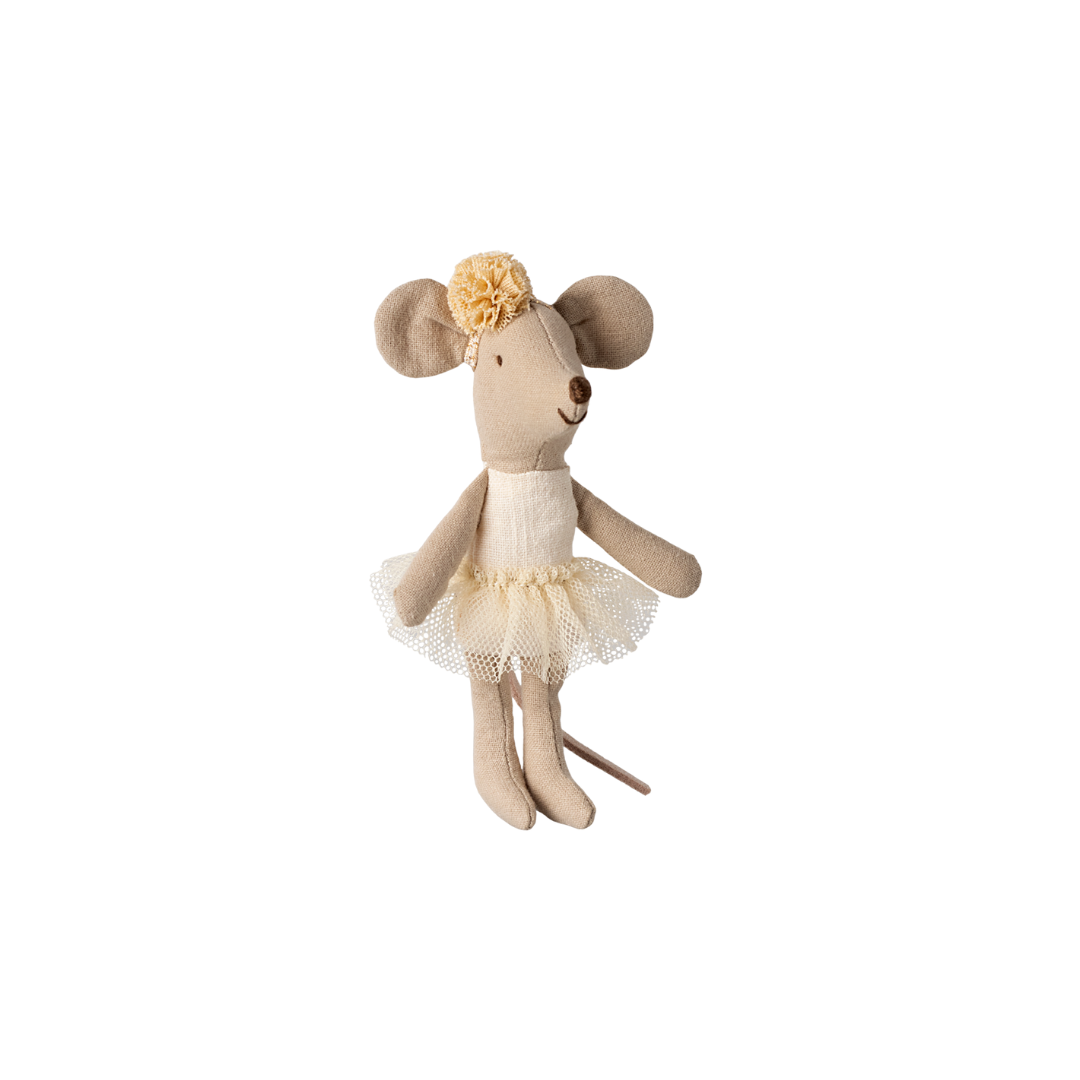 Maileg Ballerina mouse, Little sister - Off White