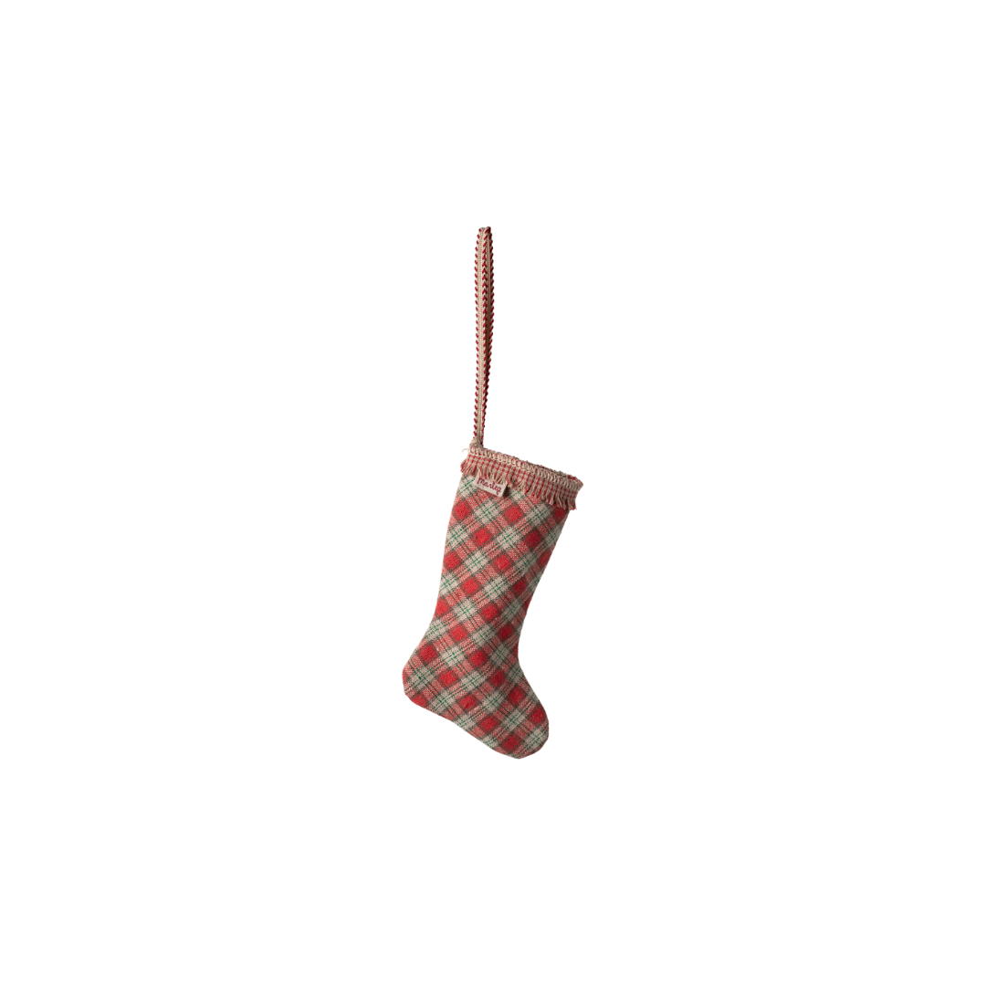 Maileg Christmas Stocking, Red Check