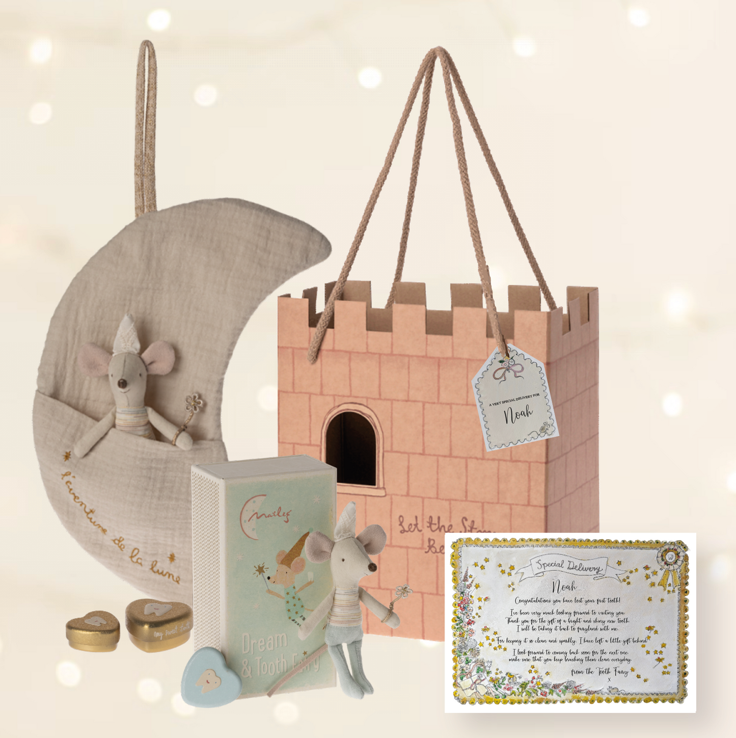 Maileg Tooth Fairy Mouse Little Brother, Luxury Gift Set